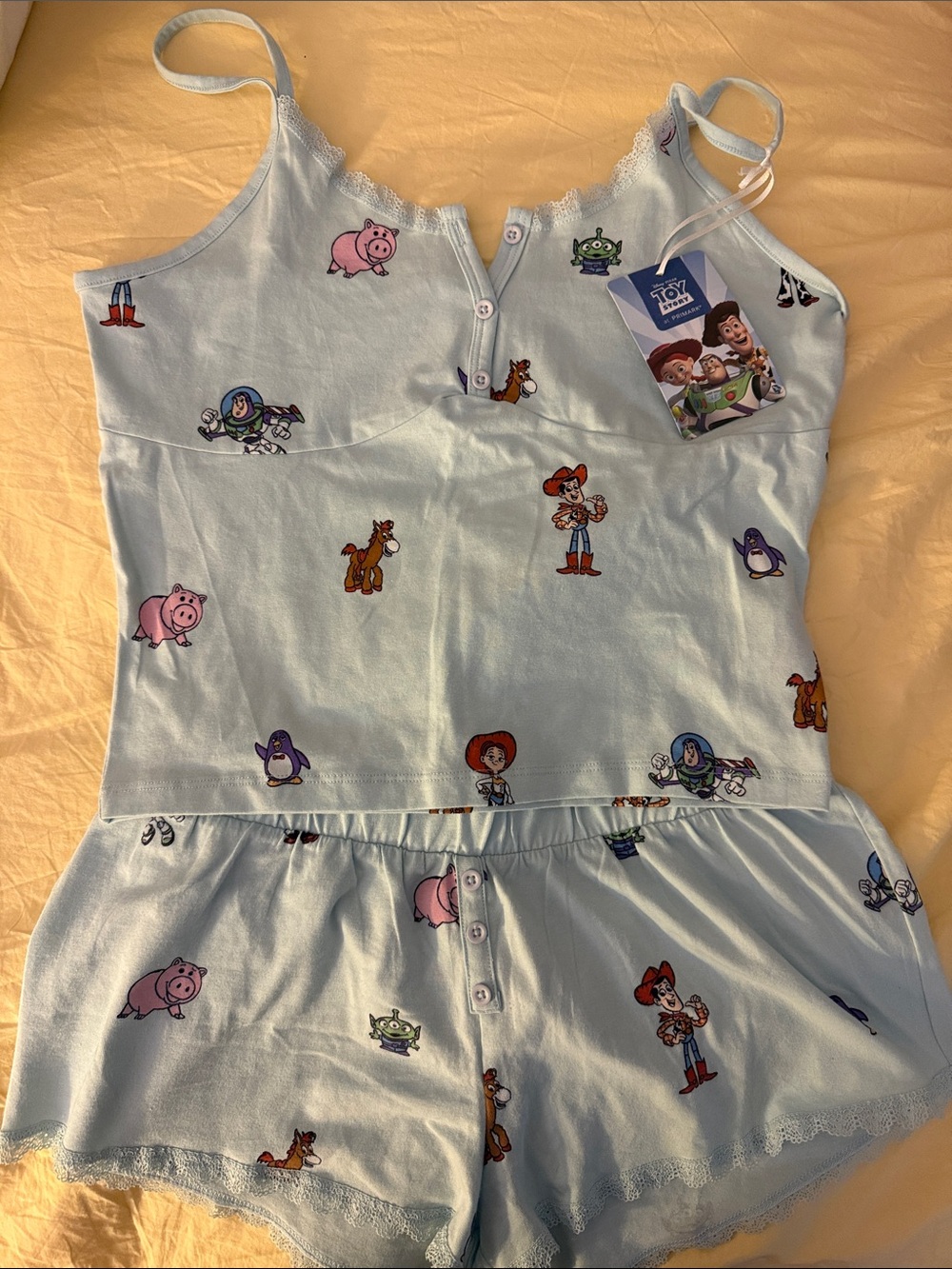 Primark Light Blue Toy Story Printed Cami Romper